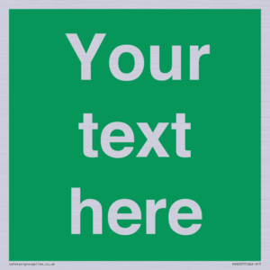 Custom Safe Condition: Blank (green) sign